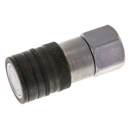 Acero DN 10 Boca Hidráulica de Cara Plana G 1/2 pulgadas Rosca Hembra ISO 16028 CEJN D 19.7mm