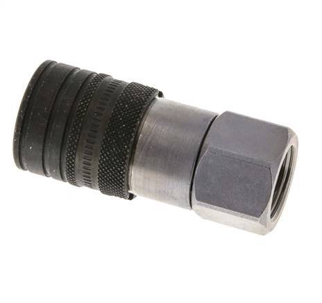 Acero DN 10 Boca Hidráulica de Cara Plana G 1/2 pulgadas Rosca Hembra ISO 16028 CEJN D 19.7mm