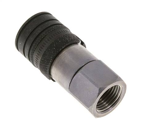 Acero DN 10 Boca Hidráulica de Cara Plana G 1/2 pulgadas Rosca Hembra ISO 16028 CEJN D 19.7mm