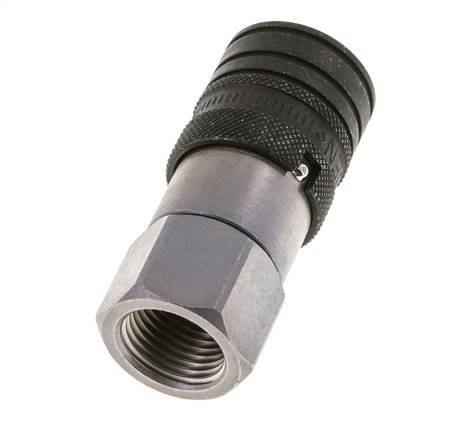 Acero DN 10 Boca Hidráulica de Cara Plana G 1/2 pulgadas Rosca Hembra ISO 16028 CEJN D 19.7mm