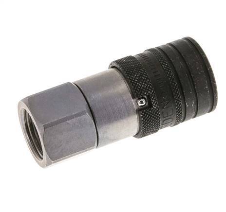 Acero DN 10 Boca Hidráulica de Cara Plana G 1/2 pulgadas Rosca Hembra ISO 16028 CEJN D 19.7mm