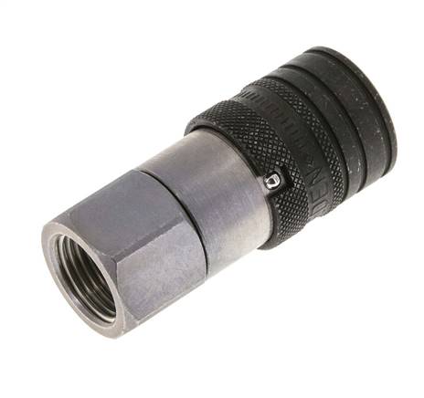 Acero DN 10 Boca Hidráulica de Cara Plana G 1/2 pulgadas Rosca Hembra ISO 16028 CEJN D 19.7mm