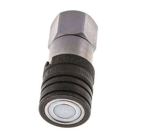 Acero DN 10 Boca Hidráulica de Cara Plana G 1/2 pulgadas Rosca Hembra ISO 16028 CEJN D 19.7mm