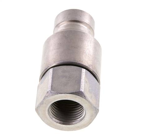 Acero DN 12.5 Enchufe hidráulico de cara plana G 1/2 pulgadas rosca hembra ISO 16028 CEJN D 24.5mm