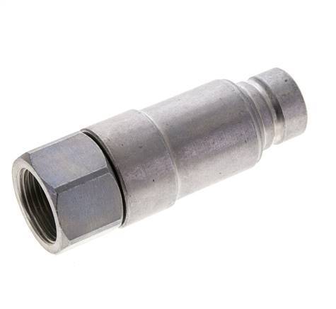 Steel DN 12.5 Flat Face Hydraulic Plug G 3/4 inch Female Threads ISO 16028 CEJN Pressure Eliminator D 24.5mm