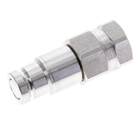 Enchufe hidráulico de acero inoxidable DN 10 de cara plana G 1/2 pulgadas rosca hembra ISO 16028 D 19,7mm