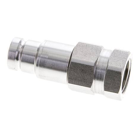 Enchufe hidráulico de acero inoxidable DN 10 de cara plana G 1/2 pulgadas rosca hembra ISO 16028 D 19,7mm