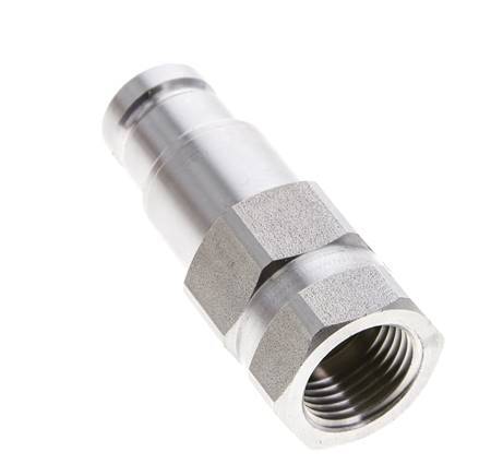 Enchufe hidráulico de acero inoxidable DN 10 de cara plana G 1/2 pulgadas rosca hembra ISO 16028 D 19,7mm