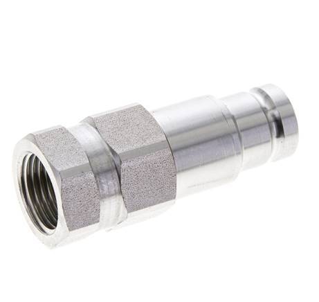 Enchufe hidráulico de acero inoxidable DN 10 de cara plana G 1/2 pulgadas rosca hembra ISO 16028 D 19,7mm