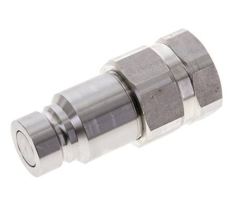 Enchufe hidráulico de acero inoxidable DN 12 de cara plana G 1/2 pulgadas rosca hembra ISO 16028 D 24,5mm