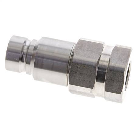Enchufe hidráulico de acero inoxidable DN 12 de cara plana G 1/2 pulgadas rosca hembra ISO 16028 D 24,5mm