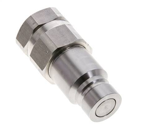 Enchufe hidráulico de acero inoxidable DN 12 de cara plana G 1/2 pulgadas rosca hembra ISO 16028 D 24,5mm