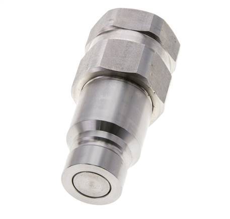 Enchufe hidráulico de acero inoxidable DN 12 de cara plana G 1/2 pulgadas rosca hembra ISO 16028 D 24,5mm