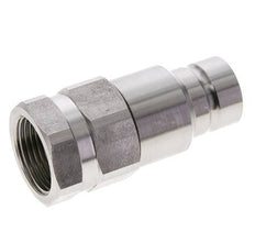 Stainless Steel DN 16 Flat Face Hydraulic Plug G 1 inch Female Threads ISO 16028 D 30mm