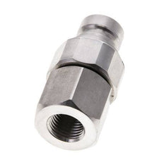Stainless Steel DN 6 Flat Face Hydraulic Plug G 1/4 inch Female Threads ISO 16028 CEJN D 16.2mm