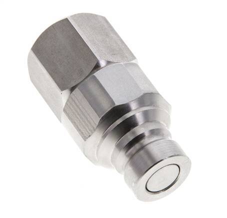 Stainless Steel DN 6 Flat Face Hydraulic Plug G 1/4 inch Female Threads ISO 16028 CEJN D 16.2mm