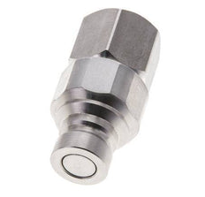 Stainless Steel DN 6 Flat Face Hydraulic Plug G 1/4 inch Female Threads ISO 16028 CEJN D 16.2mm