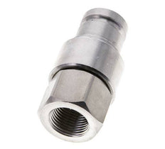 Stainless Steel DN 10 Flat Face Hydraulic Plug G 3/8 inch Female Threads ISO 16028 CEJN D 19.7mm