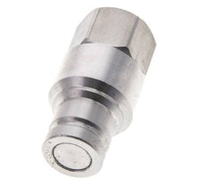 Stainless Steel DN 10 Flat Face Hydraulic Plug G 3/8 inch Female Threads ISO 16028 CEJN D 19.7mm