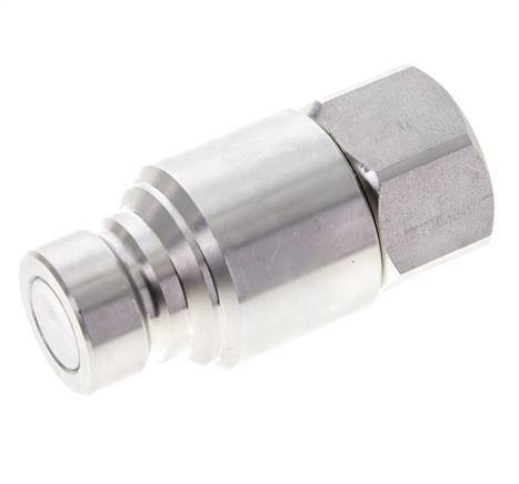Stainless Steel DN 12 Flat Face Hydraulic Plug G 1/2 inch Female Threads ISO 16028 CEJN D 24.5mm