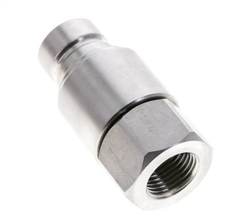 Enchufe hidráulico de acero inoxidable DN 12 de cara plana G 1/2 pulgadas rosca hembra ISO 16028 CEJN D 24,5mm