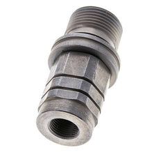 Steel DN 8.7 Flat Face Hydraulic Socket G 3/8 inch Female Threads ISO 16028 D M30 x 2