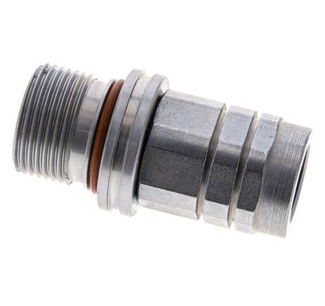 Acero DN 8.7 Toma hidráulica de cara plana G 1/2 pulgadas rosca hembra ISO 16028 D M30 x 2