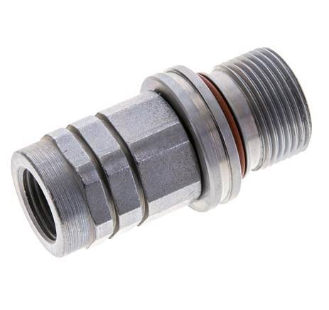 Acero DN 8.7 Toma hidráulica de cara plana G 1/2 pulgadas rosca hembra ISO 16028 D M30 x 2