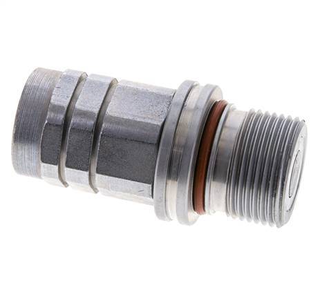 Acero DN 8.7 Toma hidráulica de cara plana G 1/2 pulgadas rosca hembra ISO 16028 D M30 x 2