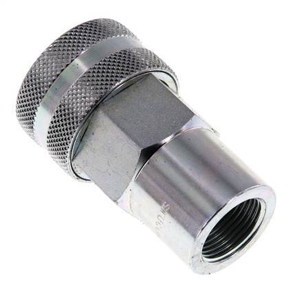 Acoplamiento hidráulico de acero DN 20 Enchufe G 3/4 pulgadas Rosca hembra ISO 7241-1 A D 29,1mm