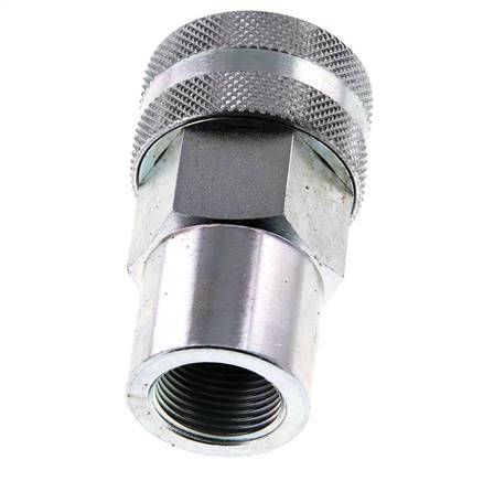 Acoplamiento hidráulico de acero DN 20 Enchufe G 3/4 pulgadas Rosca hembra ISO 7241-1 A D 29,1mm
