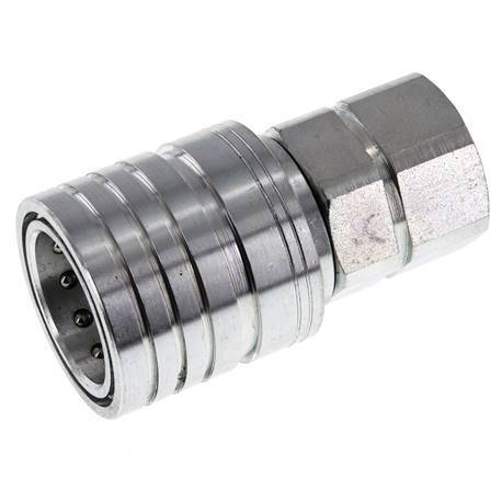 Steel DN 25 Hydraulic Coupling Socket M30x1.5 Female Threads ISO 7241-1 A D 34.3mm