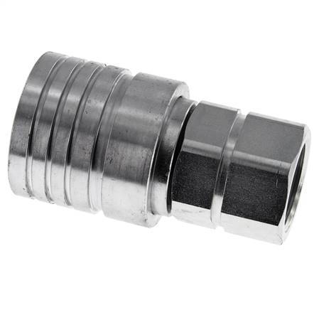 Acero DN 25 Acoplamiento hidráulico Enchufe G 1 pulgada Rosca hembra ISO 7241-1 A D 34,3mm