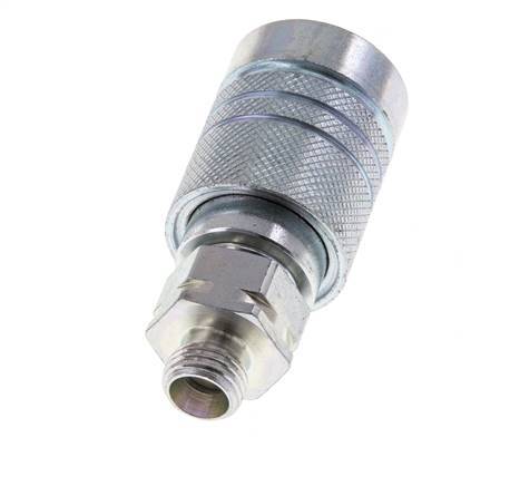 Steel DN 10 Hydraulic Coupling Socket 8 mm L Compression Ring ISO 7241-1 A/8434-1 D 17.3mm