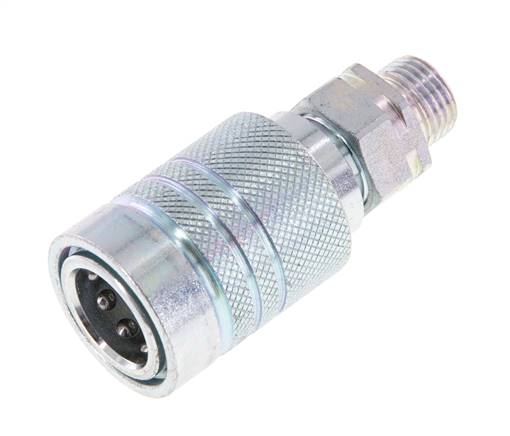 Acero DN 10 Acoplamiento hidráulico Enchufe 10 mm L Anillo de compresión ISO 7241-1 A/8434-1 D 17,3mm