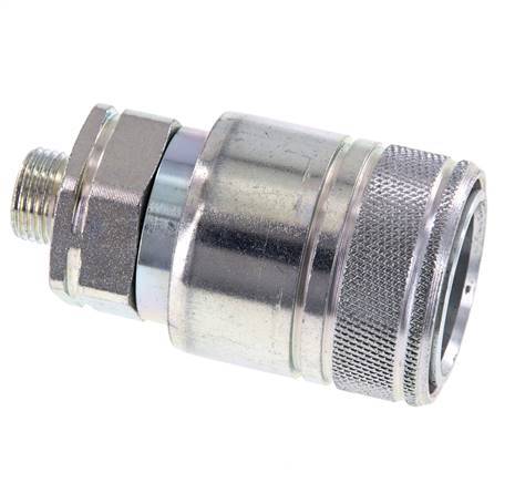 Steel DN 20 Hydraulic Coupling Socket 12 mm L Compression Ring ISO 7241-1 A/8434-1 D 29.1mm