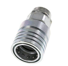 Steel DN 25 Hydraulic Coupling Socket 28 mm L Compression Ring ISO 7241-1 A/8434-1 D 34.3mm