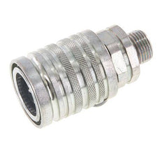Acero DN 12.5 Acoplamiento hidráulico Enchufe 10 mm S Anillo de compresión ISO 7241-1 A/8434-1 D 20.5mm