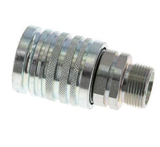 Steel DN 12.5 Hydraulic Coupling Socket 16 mm S Compression Ring ISO 7241-1 A/8434-1 D 20.5mm