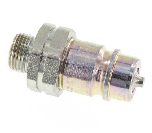 Steel DN 12.5 Hydraulic Coupling Plug 12 mm L Compression Ring ISO 7241-1 A/8434-1 D 20.5mm