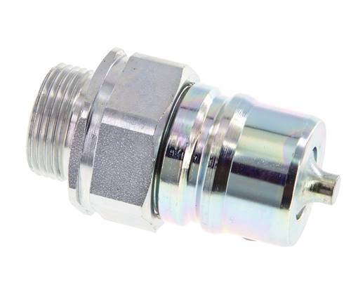 Acero DN 25 Acoplamiento hidráulico Tapón 22 mm L Anillo de compresión ISO 7241-1 A/8434-1 D 34,3mm