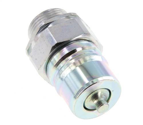 Acero DN 25 Acoplamiento hidráulico Tapón 22 mm L Anillo de compresión ISO 7241-1 A/8434-1 D 34,3mm