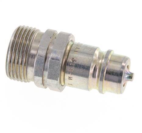 Steel DN 12.5 Hydraulic Coupling Plug 20 mm S Compression Ring ISO 7241-1 A/8434-1 D 20.5mm