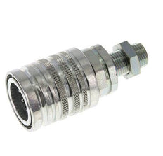 Acero DN 12.5 Acoplamiento hidráulico Enchufe 10 mm L Anillo de compresión Mampara ISO 7241-1 A/8434-1 D 20.5mm