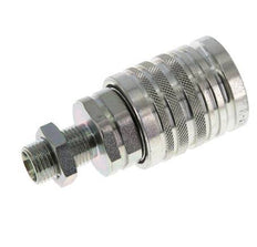 Acero DN 12.5 Acoplamiento hidráulico Enchufe 10 mm L Anillo de compresión Mampara ISO 7241-1 A/8434-1 D 20.5mm