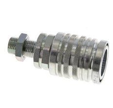Acero DN 12.5 Acoplamiento hidráulico Enchufe 10 mm L Anillo de compresión Mampara ISO 7241-1 A/8434-1 D 20.5mm