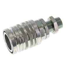 Acero DN 12.5 Acoplamiento hidráulico Enchufe 12 mm L Anillo de compresión Mampara ISO 7241-1 A/8434-1 D 20.5mm