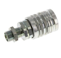 Acero DN 12.5 Acoplamiento hidráulico Enchufe 12 mm L Anillo de compresión Mampara ISO 7241-1 A/8434-1 D 20.5mm