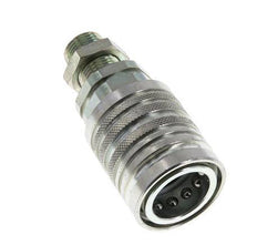 Acero DN 12.5 Acoplamiento hidráulico Enchufe 12 mm L Anillo de compresión Mampara ISO 7241-1 A/8434-1 D 20.5mm