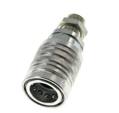 Acero DN 12.5 Acoplamiento hidráulico Enchufe 12 mm L Anillo de compresión Mampara ISO 7241-1 A/8434-1 D 20.5mm